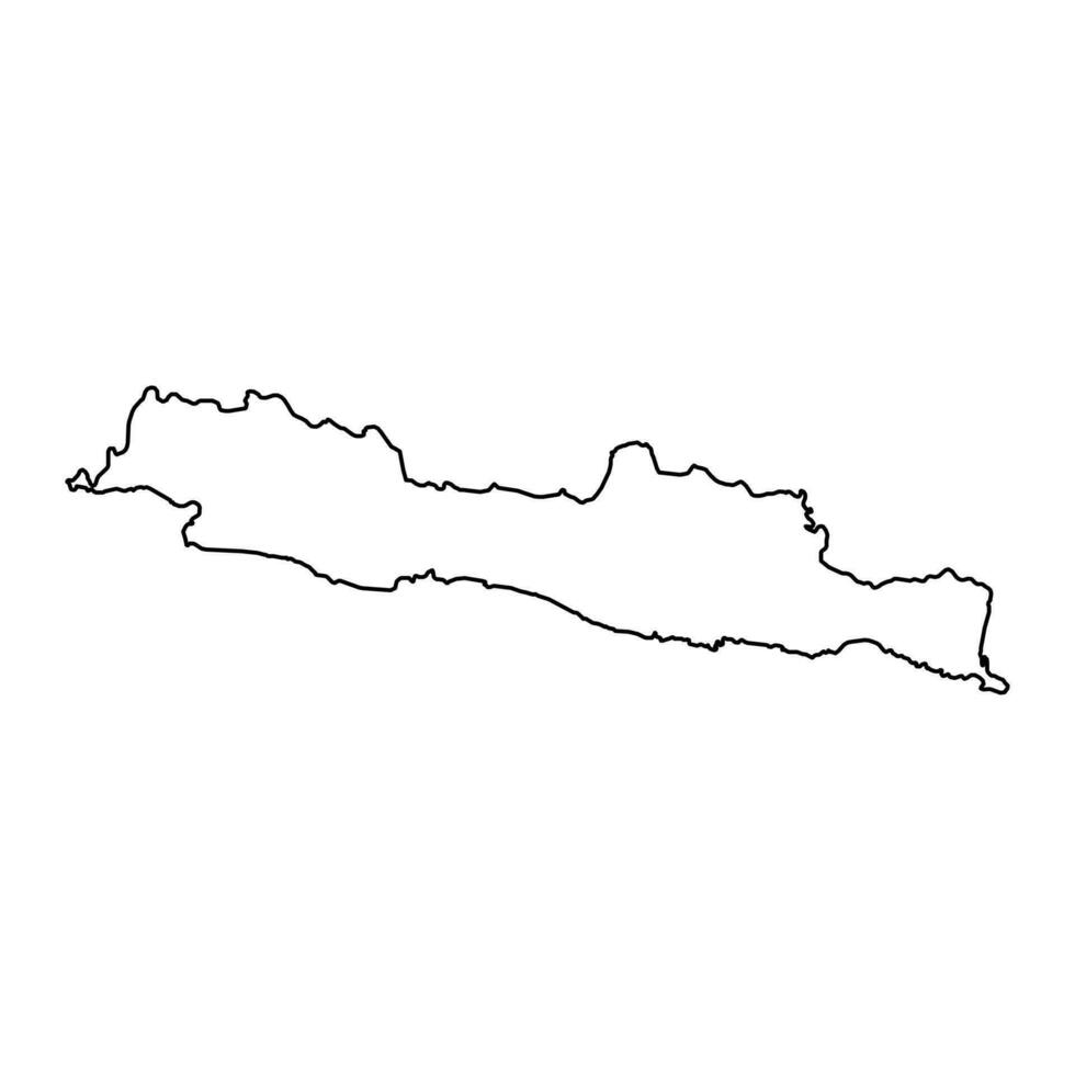 Java ilha mapa, região do Indonésia. vetor ilustração.