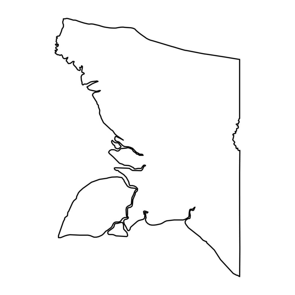 sul papua província mapa, administrativo divisão do Indonésia. vetor ilustração.