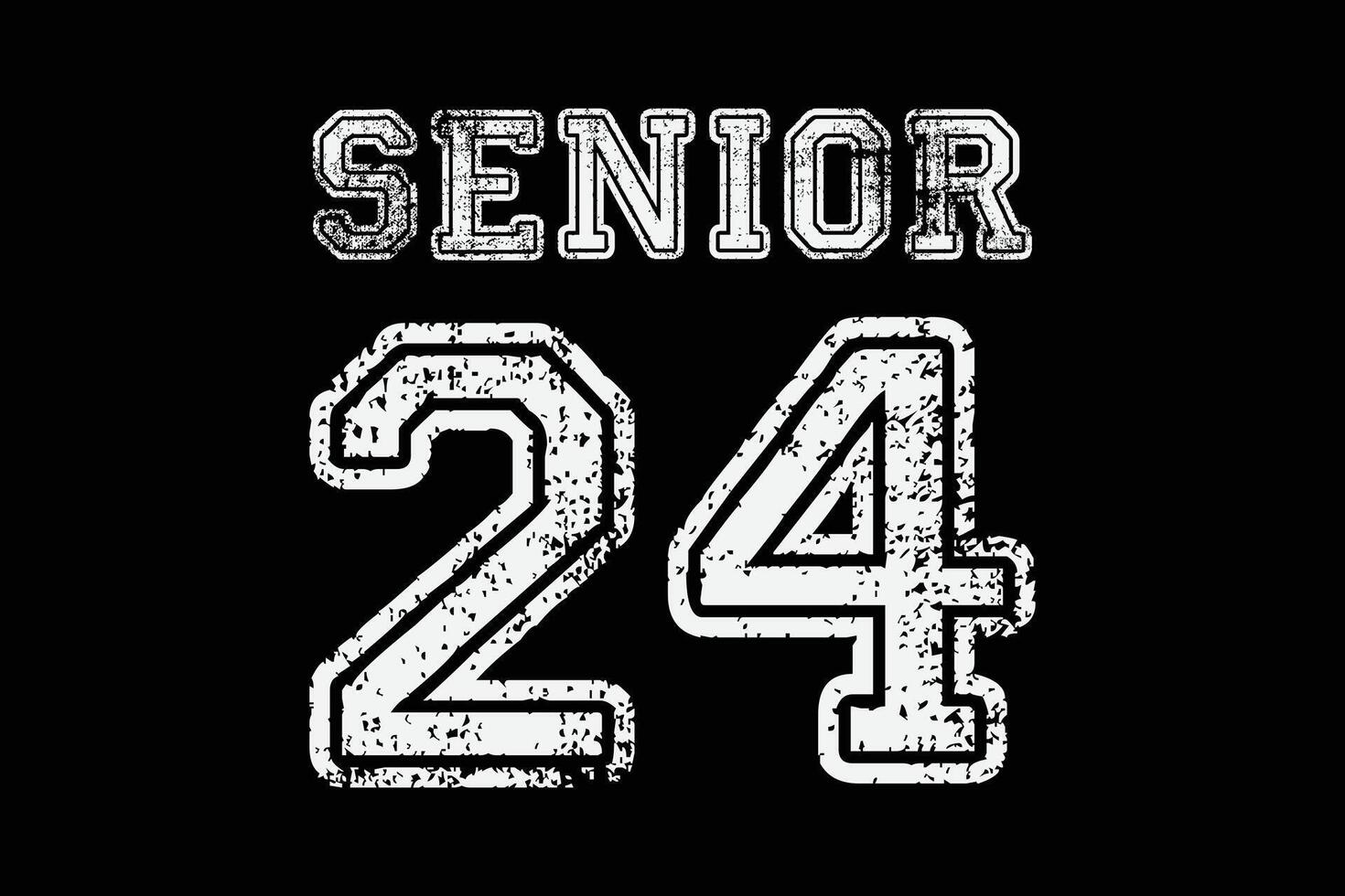 Senior 2024 engraçado vintage Senior 24 graduação classe do 2024 camiseta Projeto vetor