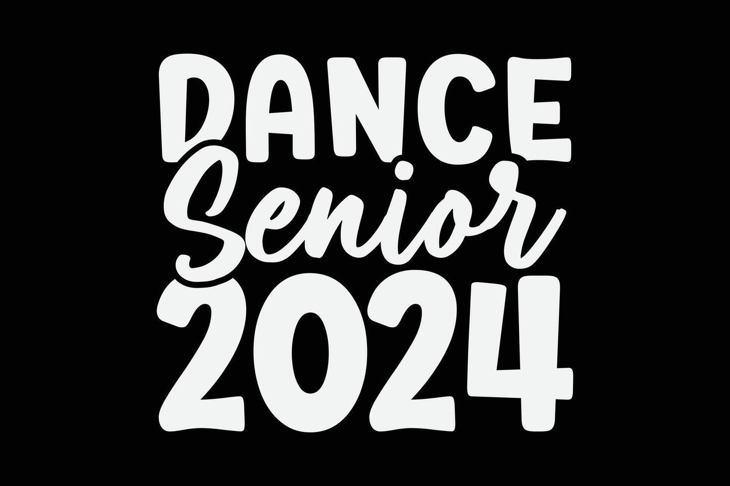 dança Senior classe do 2024 Alto escola broca equipe Senior camiseta Projeto vetor