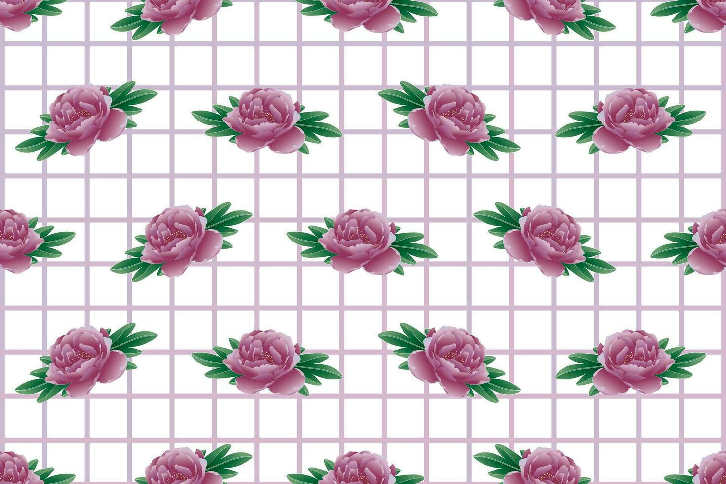 ilustração do peônia flor com folha em Rosa mesa fundo. vetor