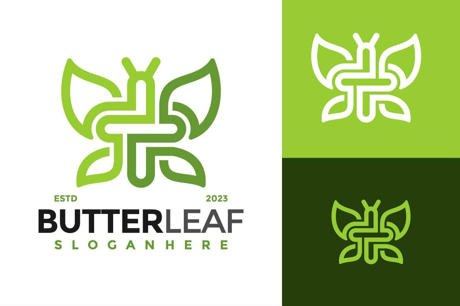 natureza borboleta folha logotipo Projeto vetor símbolo ícone ilustração
