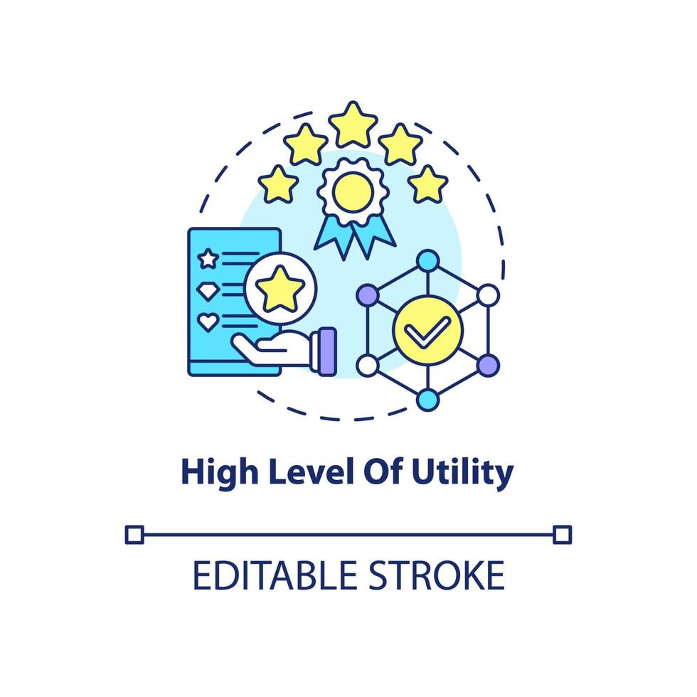 ícone de conceito de alto nível de utilidade vetor