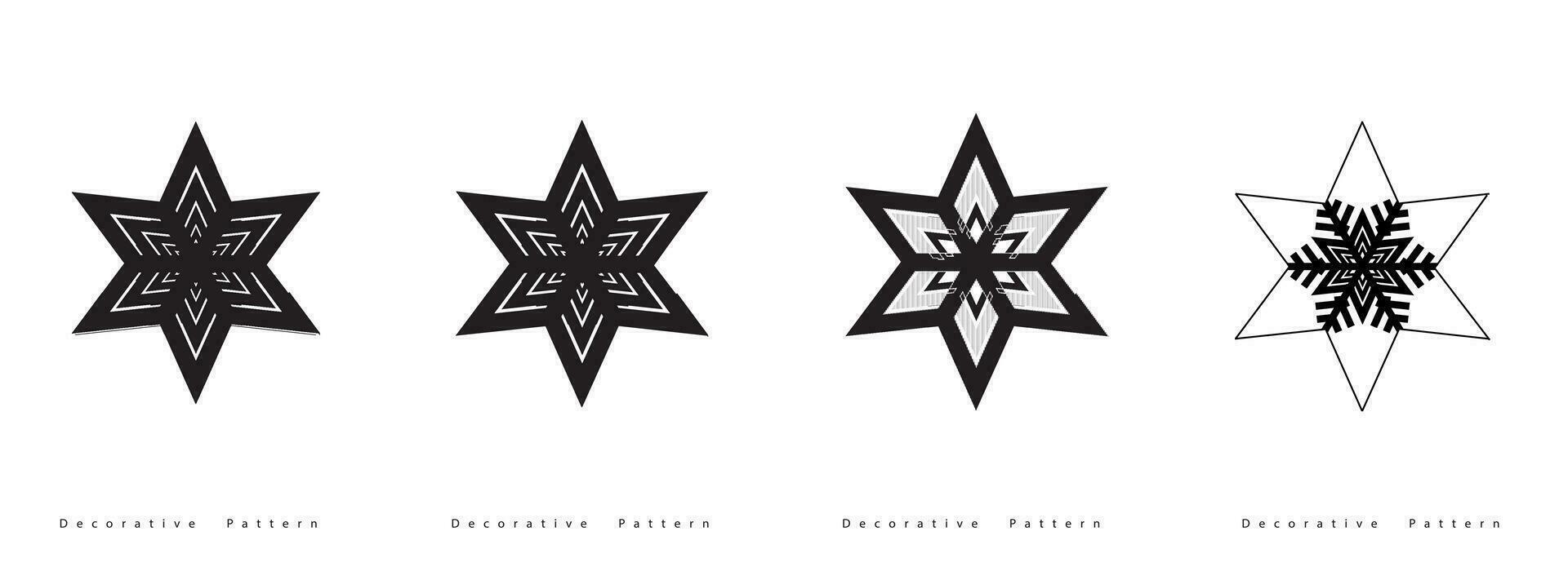 conjunto do quatro estrelas - geométrico linha ícones e preenchidas ícones vetor