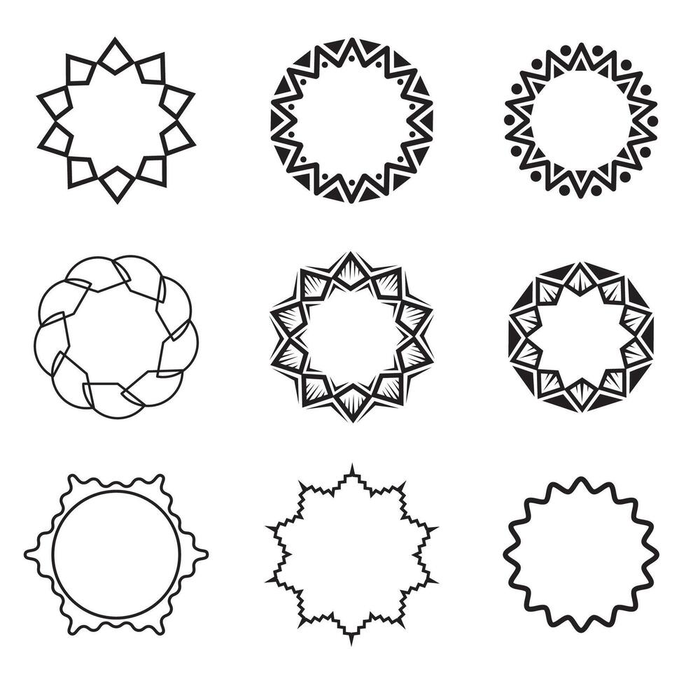 circular decorativo elementos para relacionado gráfico propósito. circular quadro, Armação ornamental gráfico elementos. vetor