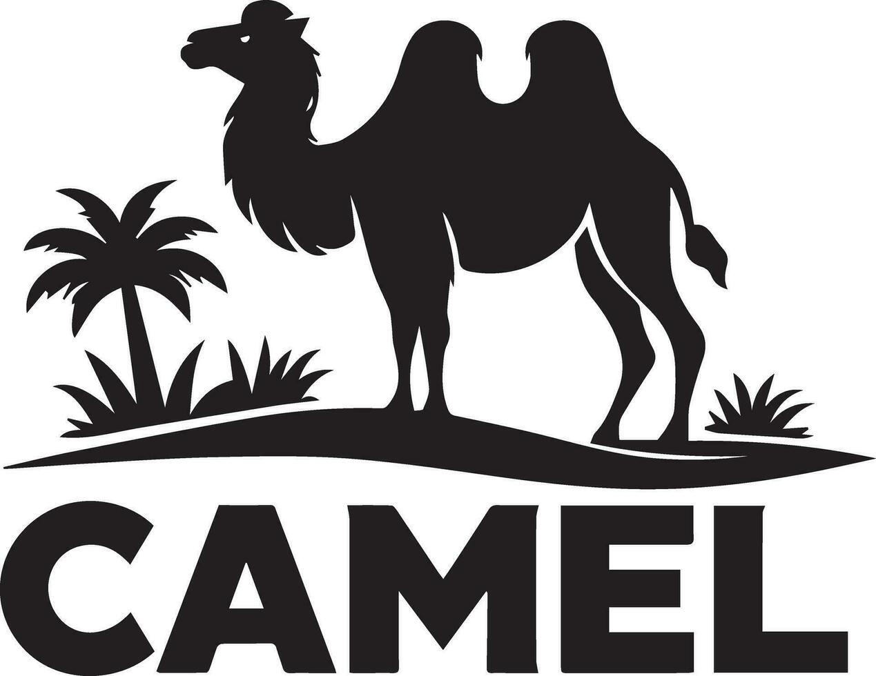 camelo logotipo vetor arte ilustração, camelo logotipo conceito, camelo animal logotipo silhueta 2