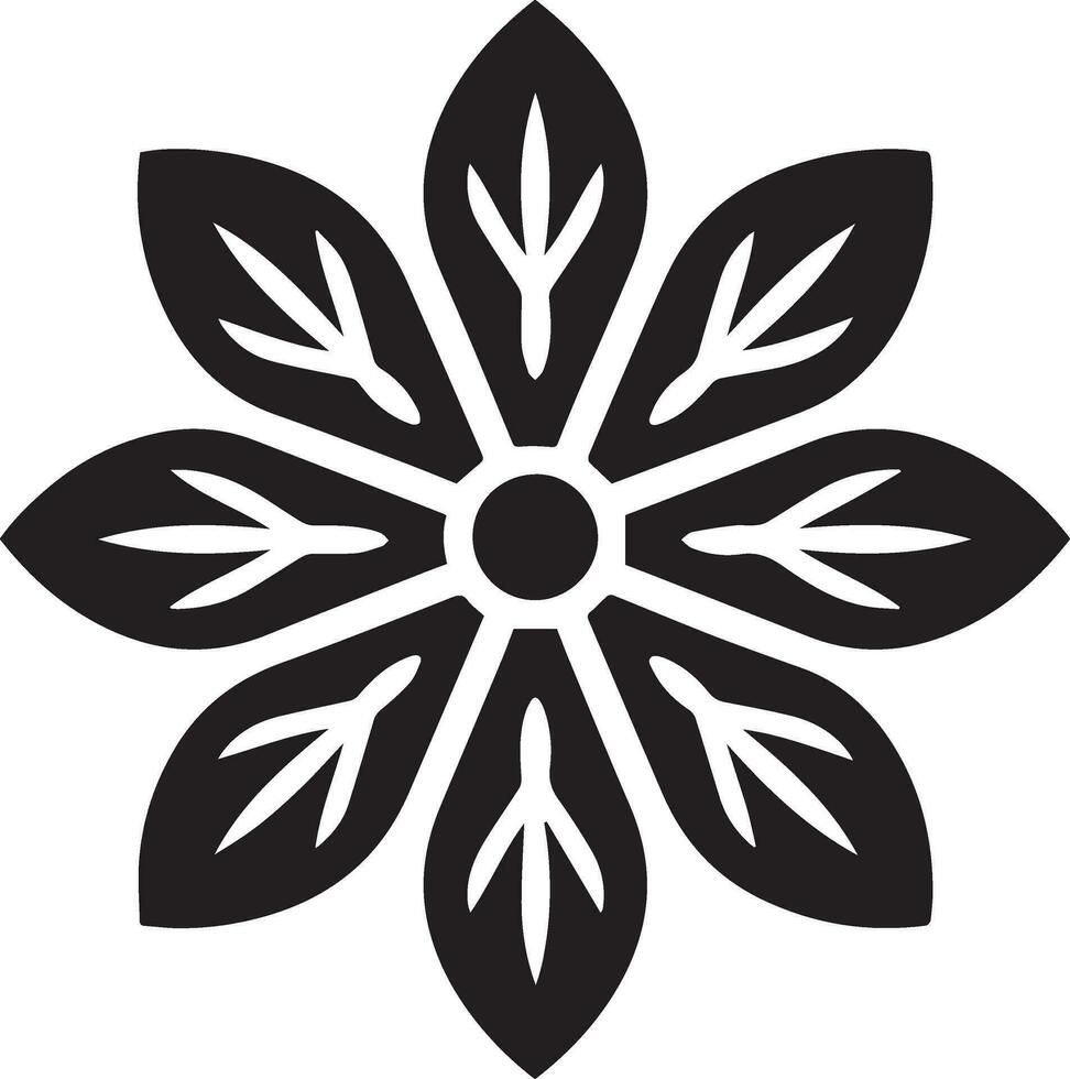 mínimo flor ícone vetor arte ilustração Preto cor branco fundo 2