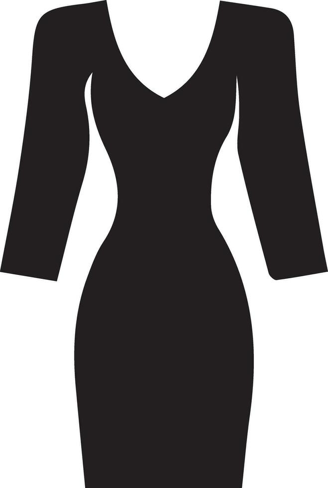 fêmea vestir vetor arte ilustração Preto cor silhueta 29