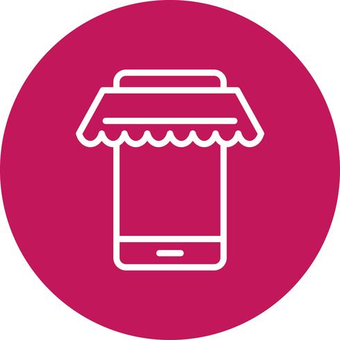 Ícone de compras on-line de vetor