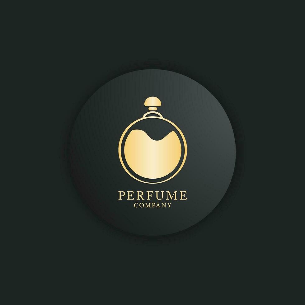 Preto papel brincar com dourado cor perfume logotipo vetor