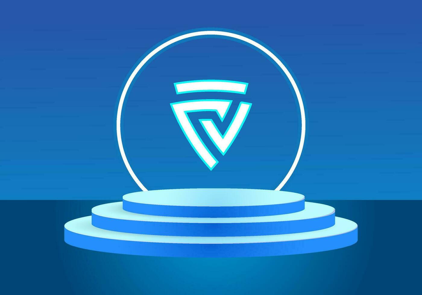 carta fv azul logotipo placa. vetor logotipo Projeto para negócios.