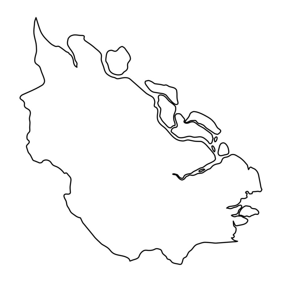 riau província mapa, administrativo divisão do Indonésia. vetor ilustração.