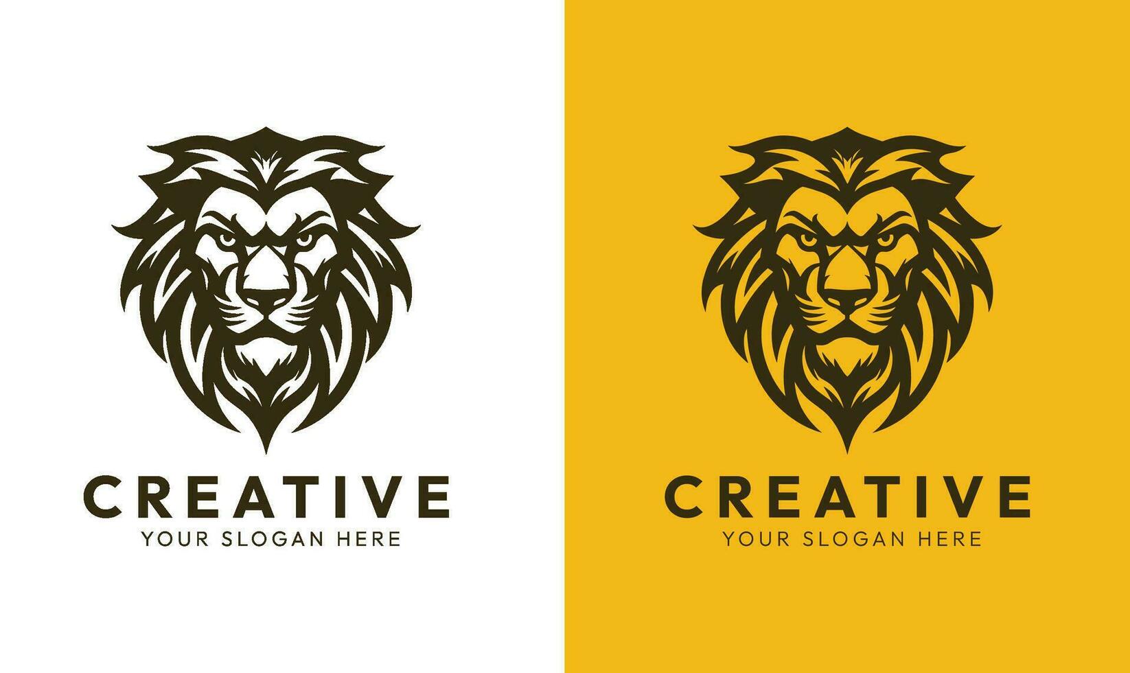 leão logotipo, vetor logotipo, animal mínimo logotipo, mascote logotipo