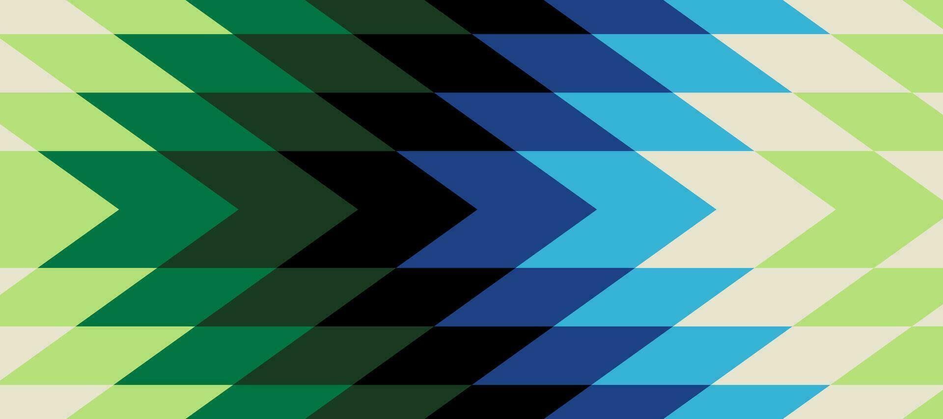 colorida geométrico retro verde triângulo padronizar fundo vetor