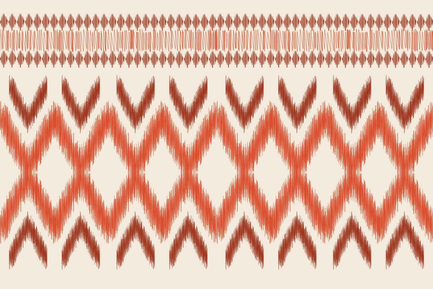 étnico ikat tecido padronizar geométrico estilo.africano ikat bordado étnico oriental padronizar Castanho creme fundo. resumo,illustration.texture,vestuário,quadro,decoração,tapete,motivo. vetor