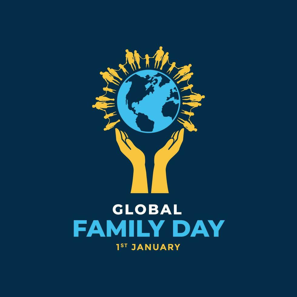 criativo modelo Projeto para global família dia. internacional família dia desejando cumprimento cartão. mundo família dia logotipo ícone, símbolo do Cuidado e amor, criativo Projeto para feliz família dia. vetor