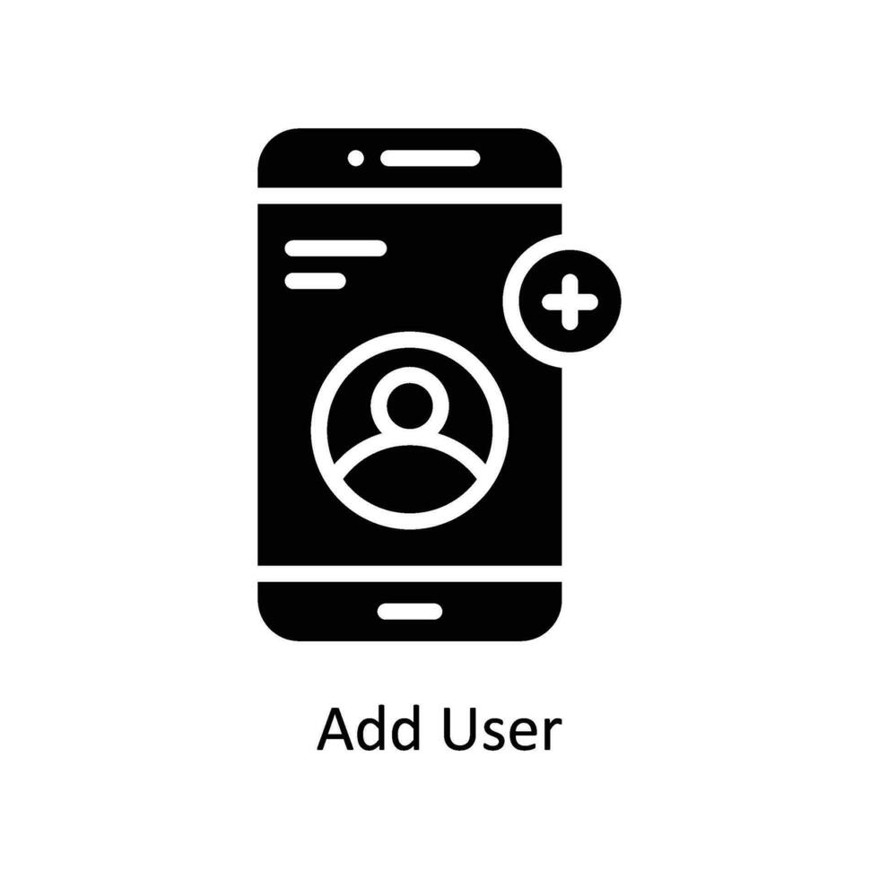 adicionar do utilizador vetor sólido ícone Projeto ilustração. o negócio e gestão símbolo em branco fundo eps 10 Arquivo