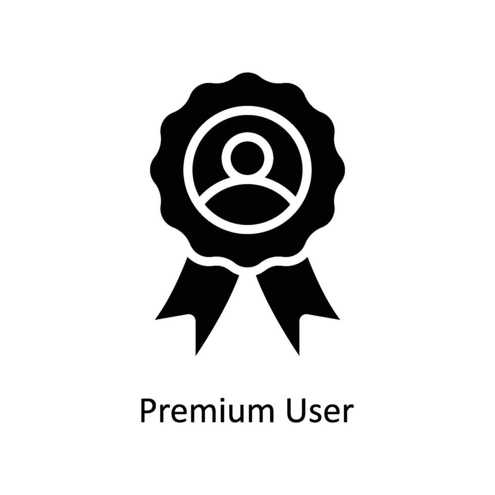Prêmio do utilizador vetor sólido ícone Projeto ilustração. o negócio e gestão símbolo em branco fundo eps 10 Arquivo