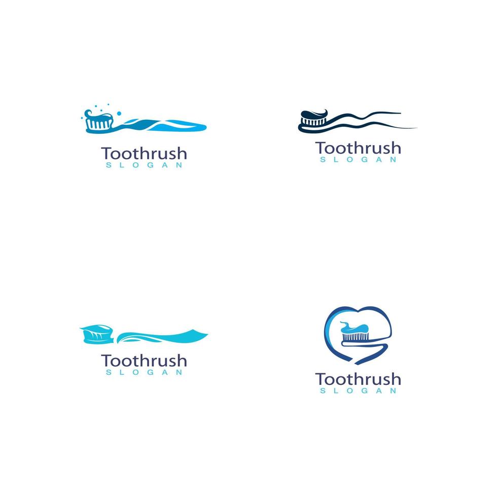 ícone de escova de dente silhueta na moda design de estilo moderno. vetor