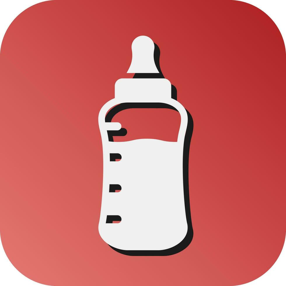 bebê garrafa vetor glifo gradiente fundo ícone para pessoal e comercial usar.