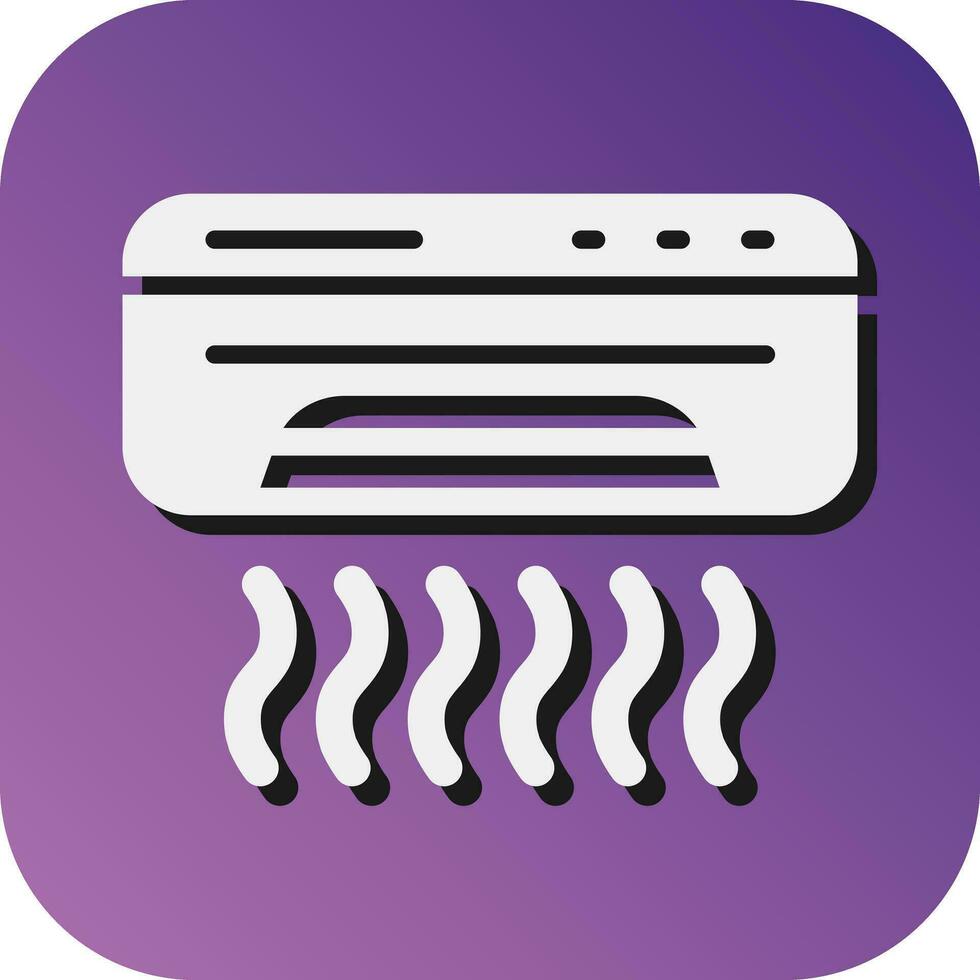 ar condicionador vetor glifo gradiente fundo ícone para pessoal e comercial usar.