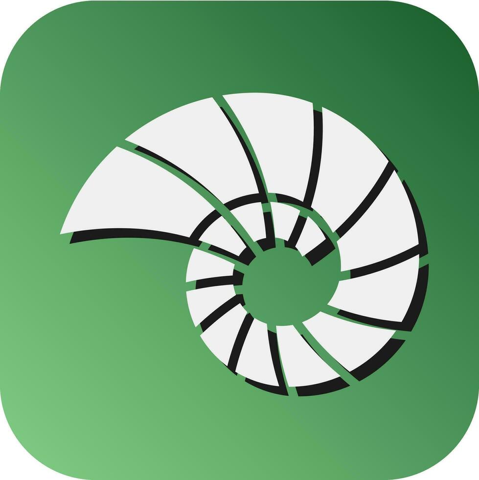 espiral Concha vetor glifo gradiente fundo ícone para pessoal e comercial usar.