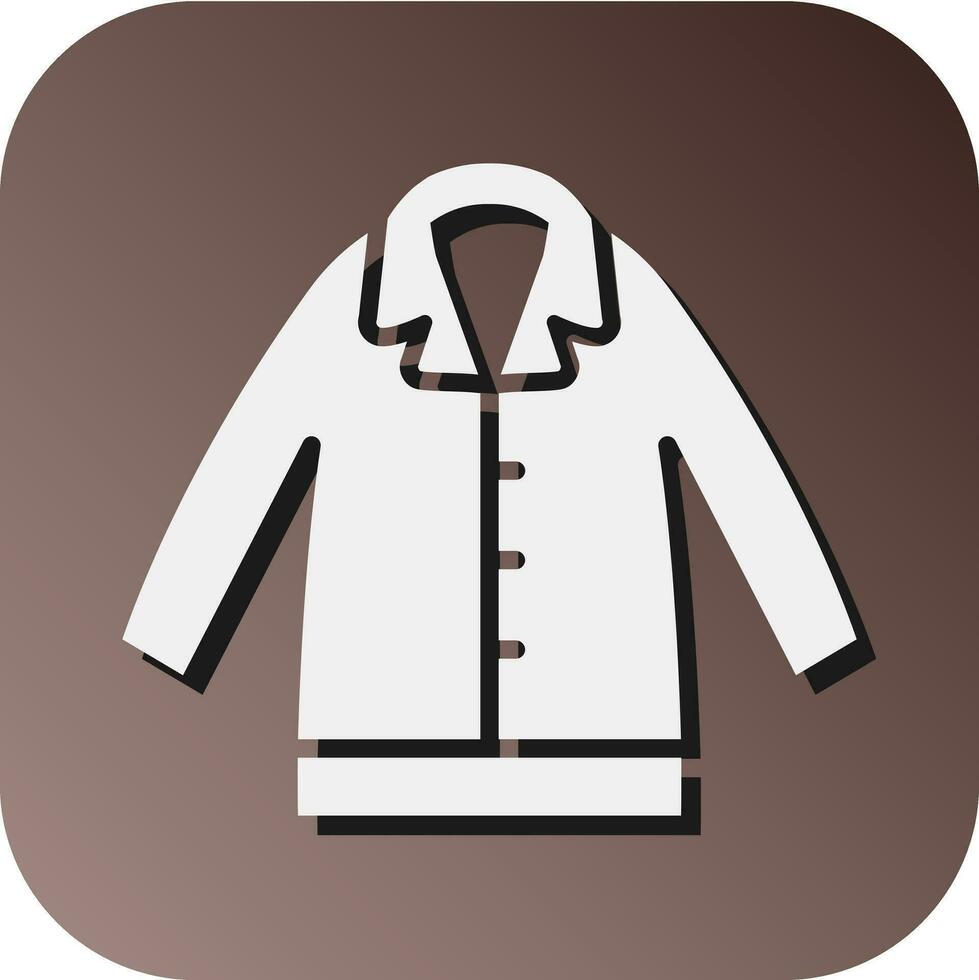 casaco vetor glifo gradiente fundo ícone para pessoal e comercial usar.