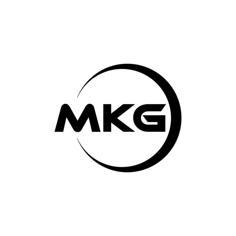 mkg carta logotipo projeto, inspiração para uma único identidade. moderno elegância e criativo Projeto. marca d'água seu sucesso com a impressionante isto logotipo. vetor