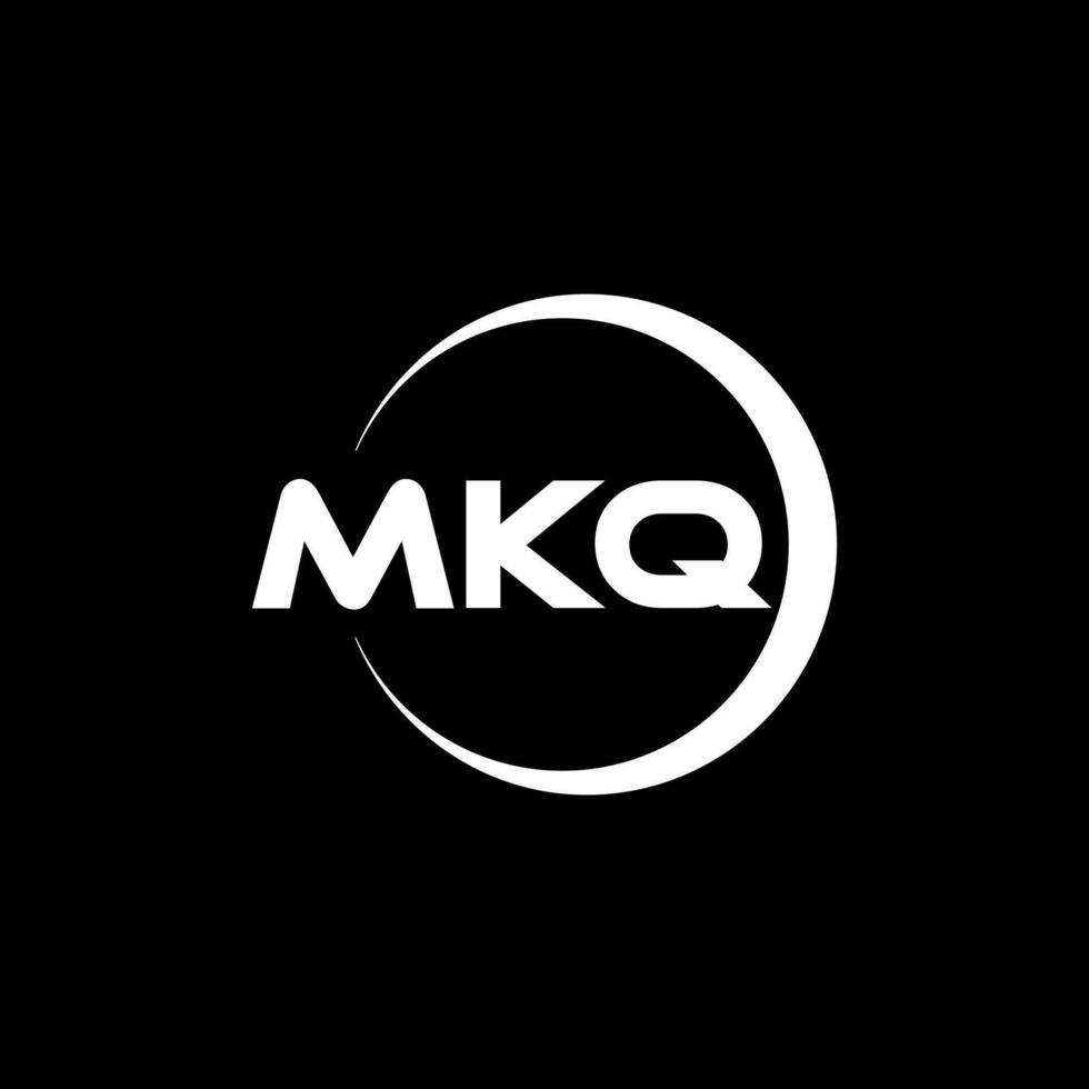 mkq carta logotipo projeto, inspiração para uma único identidade. moderno elegância e criativo Projeto. marca d'água seu sucesso com a impressionante isto logotipo. vetor