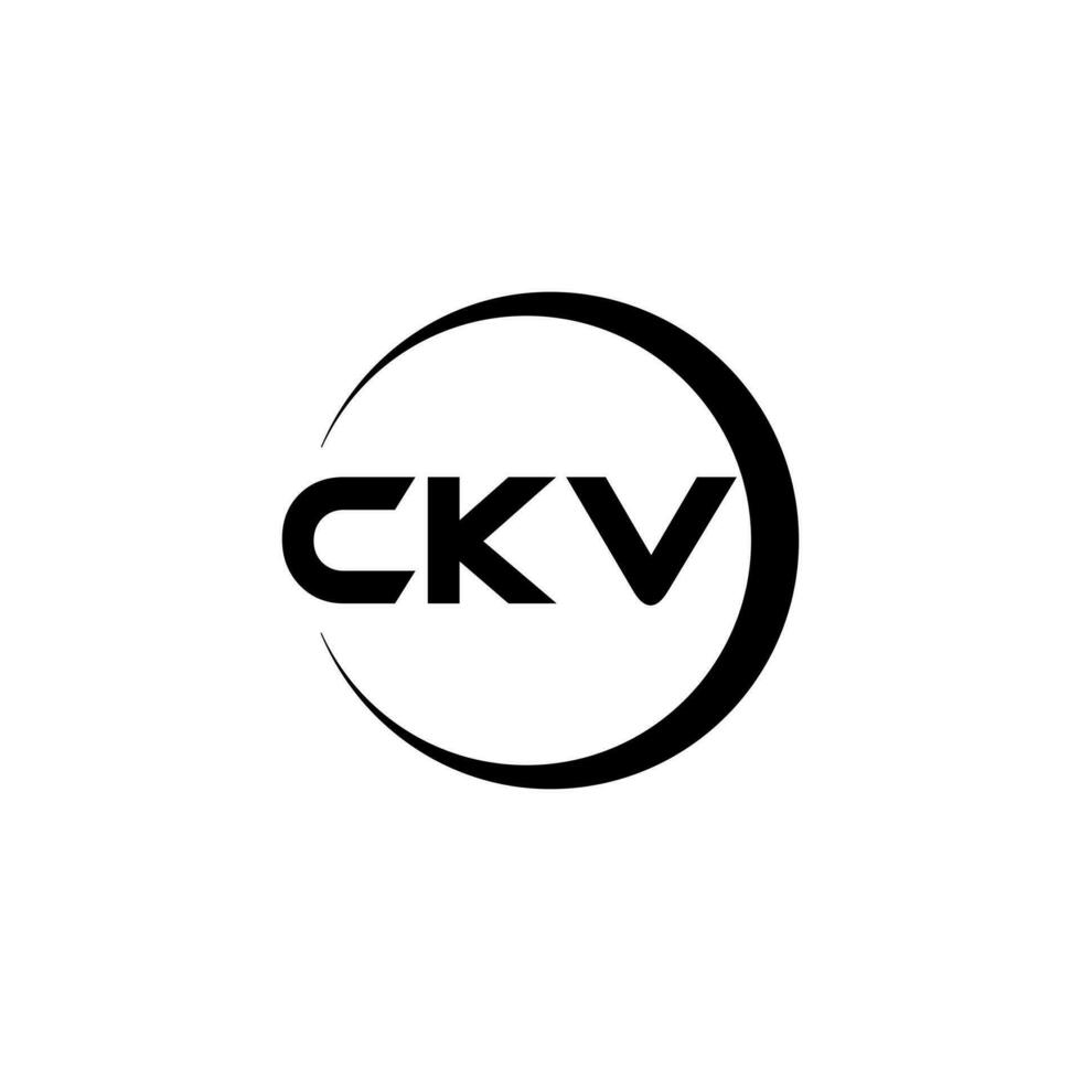 ckv carta logotipo projeto, inspiração para uma único identidade. moderno elegância e criativo Projeto. marca d'água seu sucesso com a impressionante isto logotipo. vetor