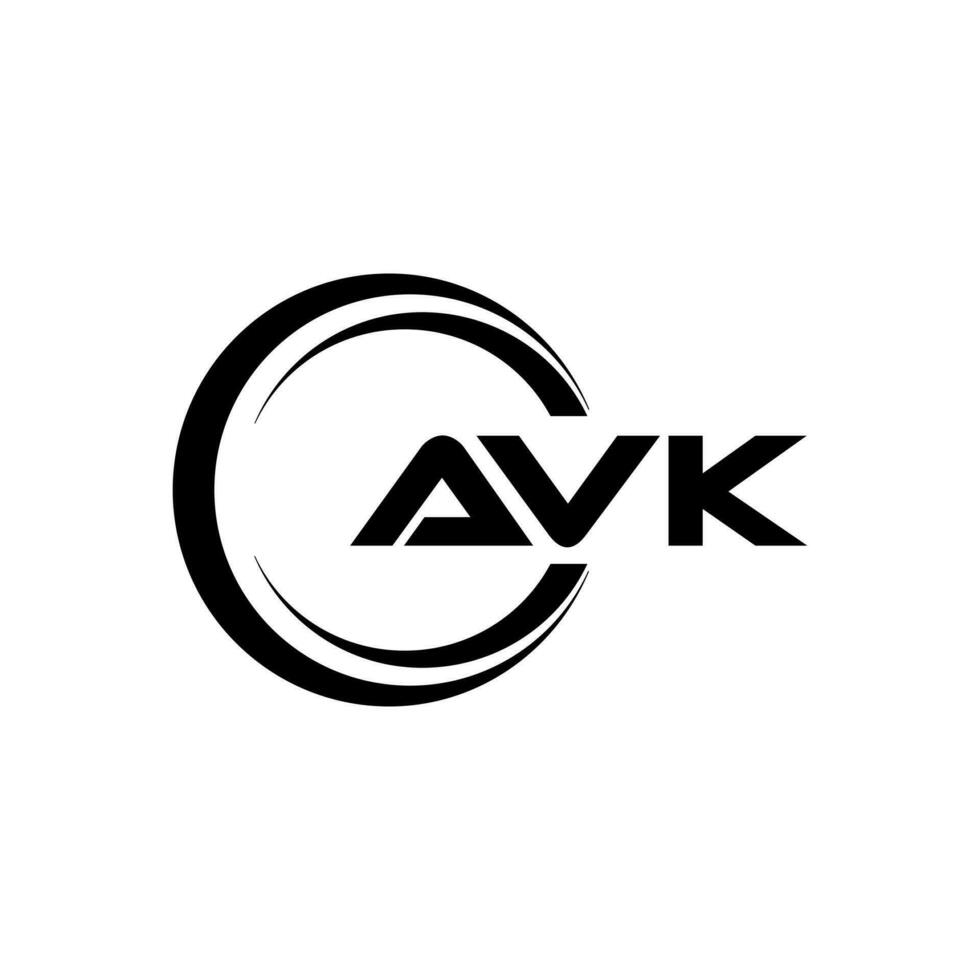 avk carta logotipo projeto, inspiração para uma único identidade. moderno elegância e criativo Projeto. marca d'água seu sucesso com a impressionante isto logotipo. vetor
