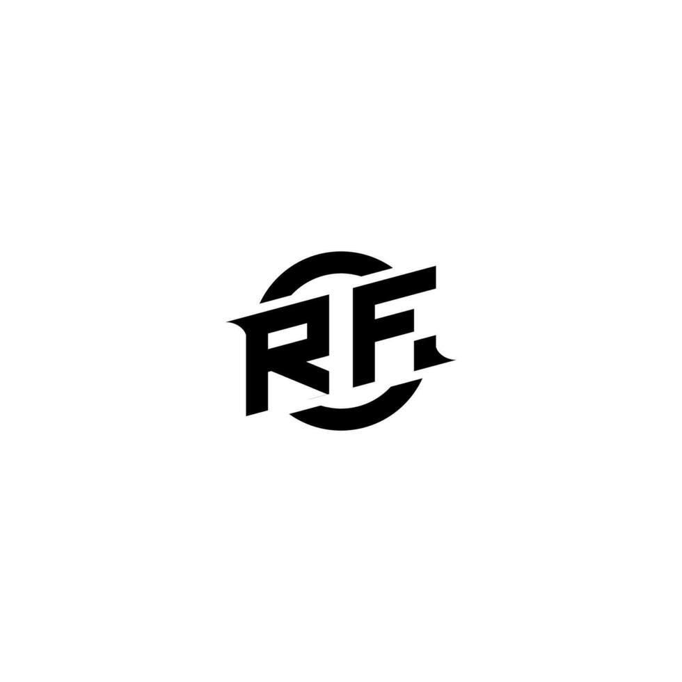 rf Prêmio esport logotipo Projeto iniciais vetor