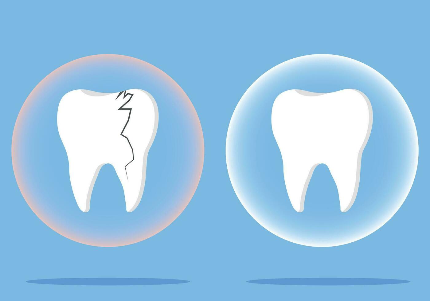 dente ícone em azul. odontologia vetor ilustração. livro a compromisso com uma dentista. ilustração do uma dente