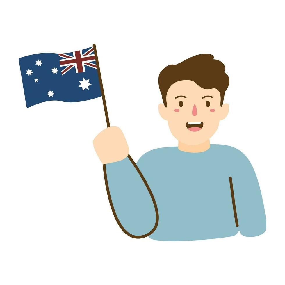 mão desenhado feliz Austrália dia ilustração vetor