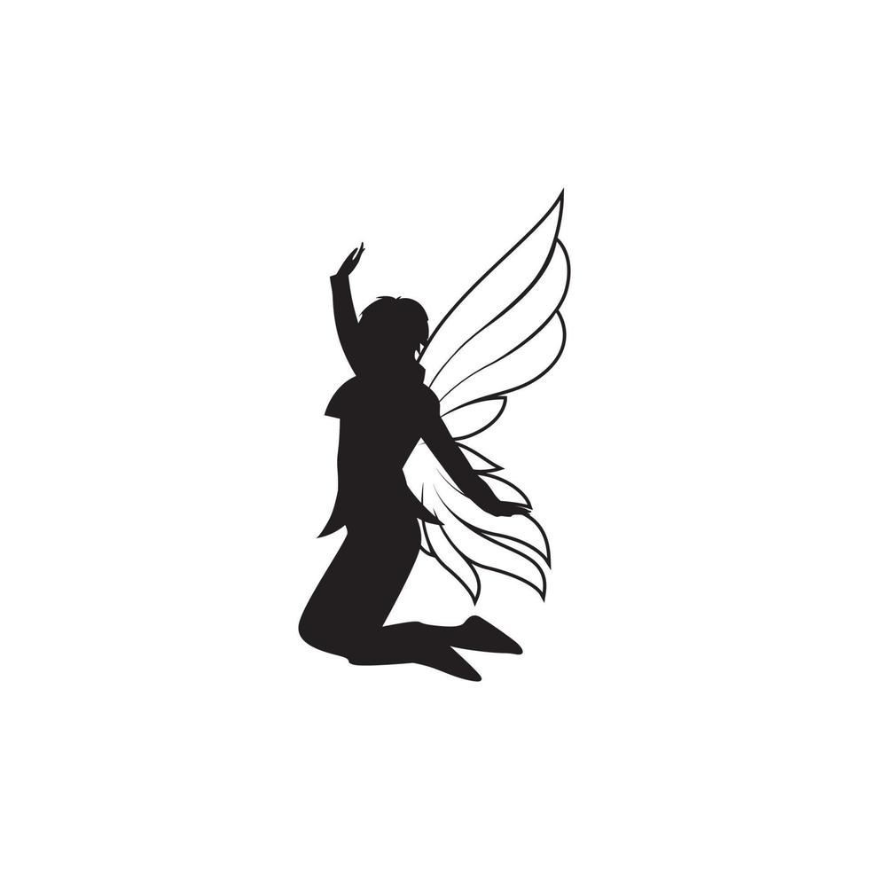 ícone de fada logotipo ilustração vetorial arte vetor