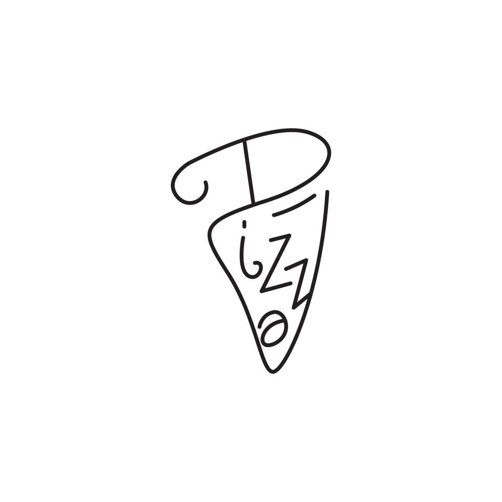 arte vetorial de logotipo de ícone de pizza vetor