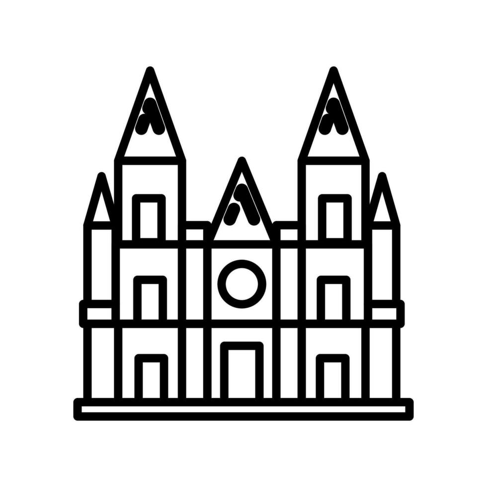 ícone da catedral dentro vetor. ilustração vetor