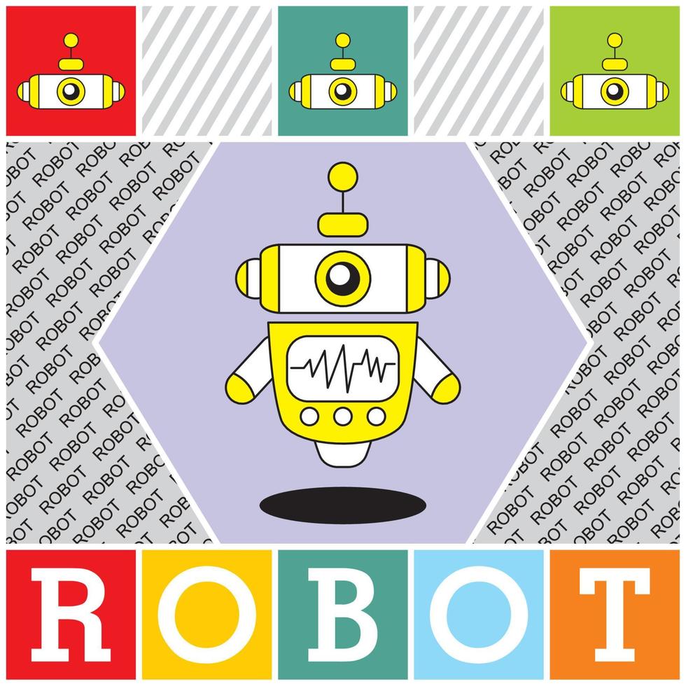 ilustração em vetor logotipo da printrobot - tecnologia do futuro - inteligência artificial - o melhor para seu mascote de negócios