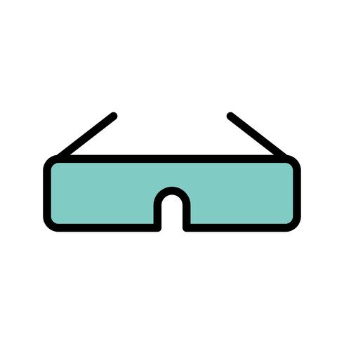 Ícone de vetor de óculos 3D