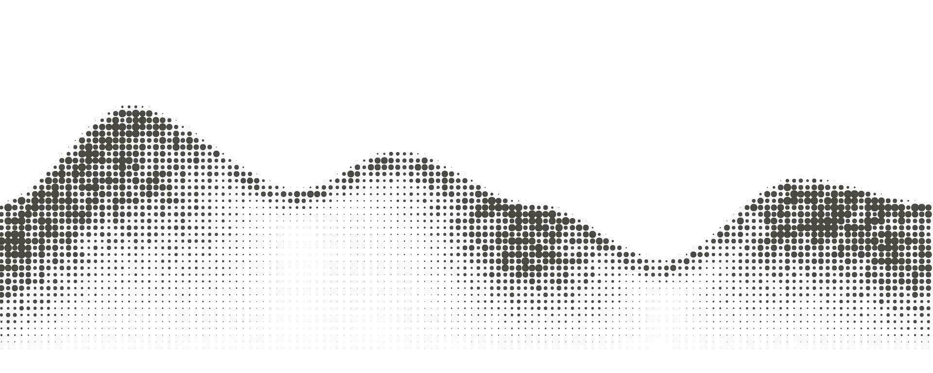pontilhado onda fundo. meio-tom abstrato vetor gradiente. partícula fluxo desaparecer. texturizado fluido efeito. dinâmico Projeto com pontos.