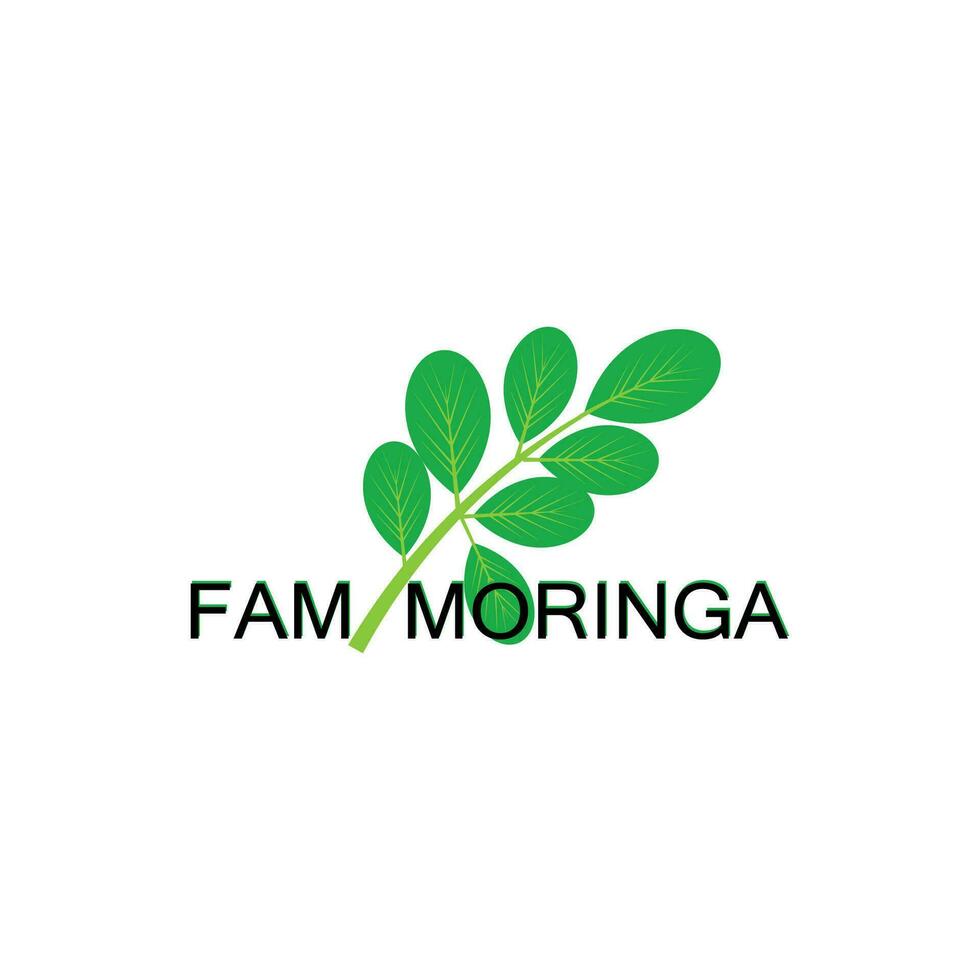 moringa logotipo vetor modelo símbolo natureza