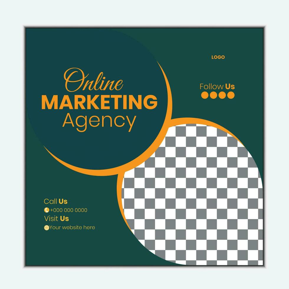 conectados digital marketing agência promoção social meios de comunicação postar modelo. vetor