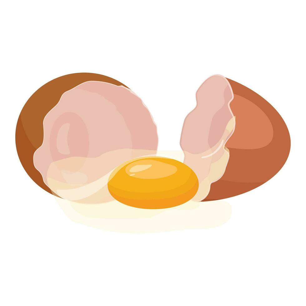óvulo casca de ovo ícone desenho animado vetor. Comida Pato pássaro vetor