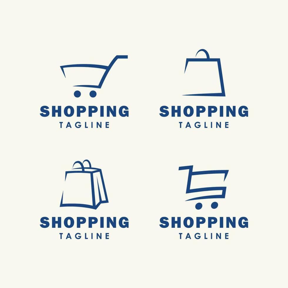 compras logotipo Projeto modelo conjunto vetor