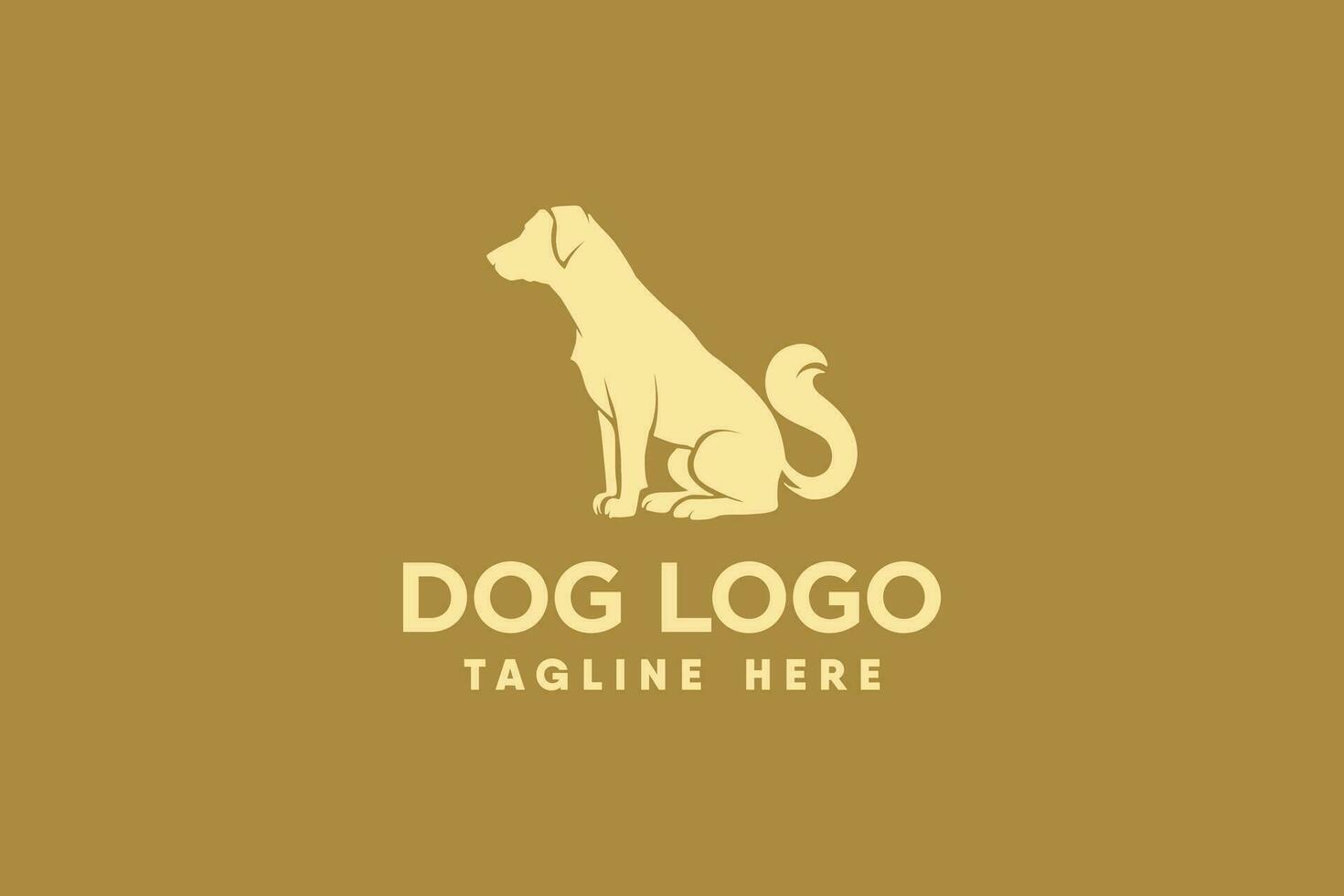 cachorro logotipo vetor com moderno e limpar \ limpo silhueta estilo