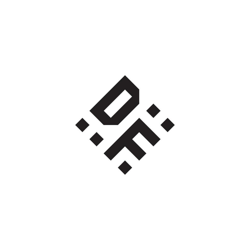 fd geométrico logotipo inicial conceito com Alto qualidade logotipo Projeto vetor