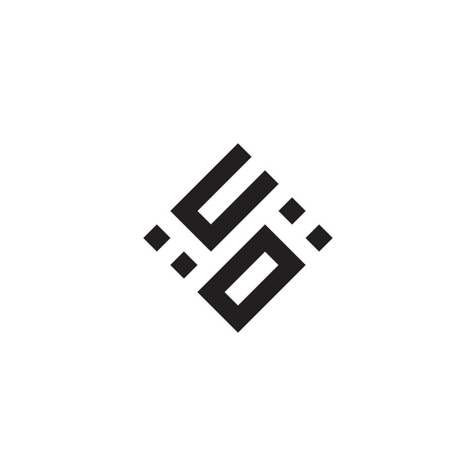 ou geométrico logotipo inicial conceito com Alto qualidade logotipo Projeto vetor