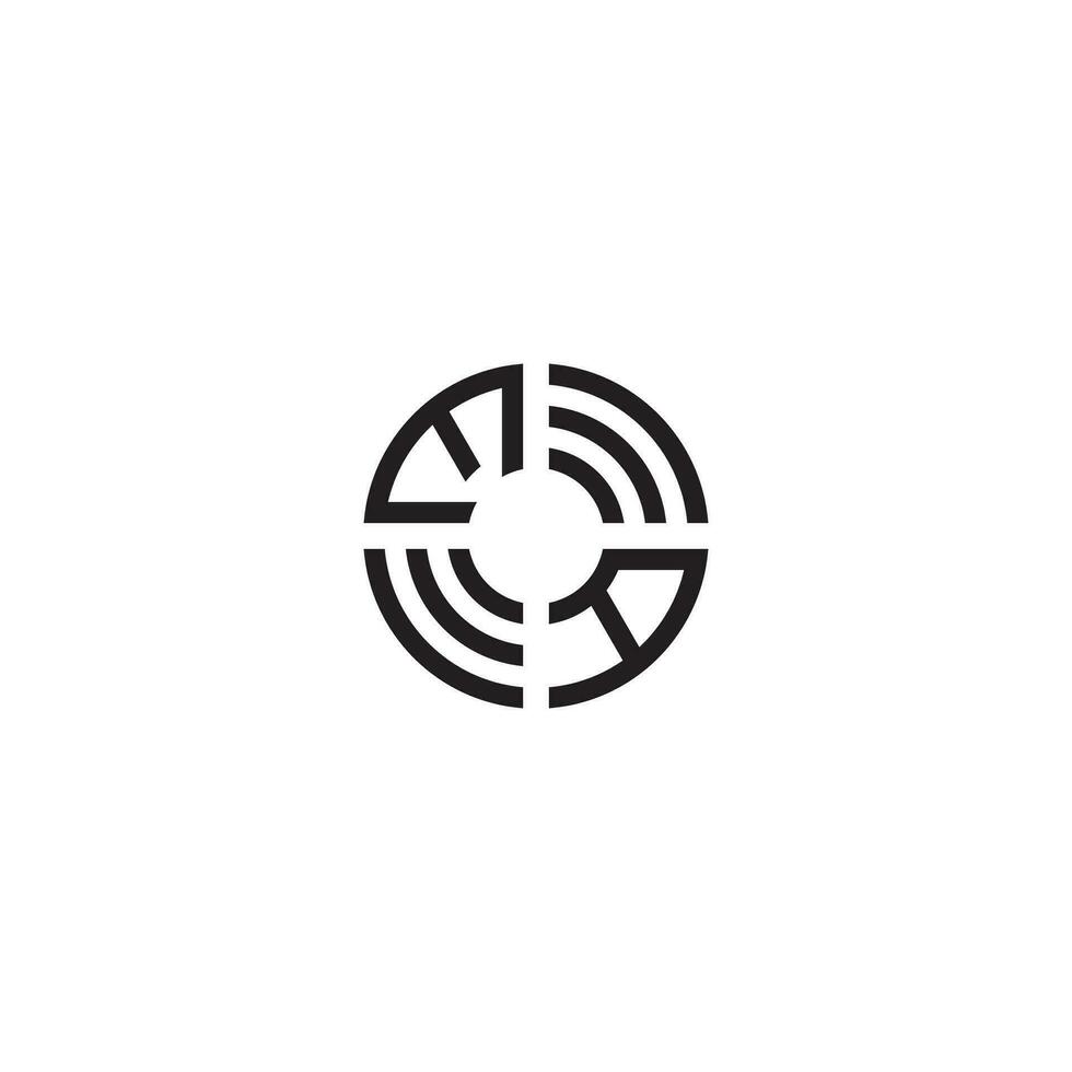 ae círculo linha logotipo inicial conceito com Alto qualidade logotipo Projeto vetor