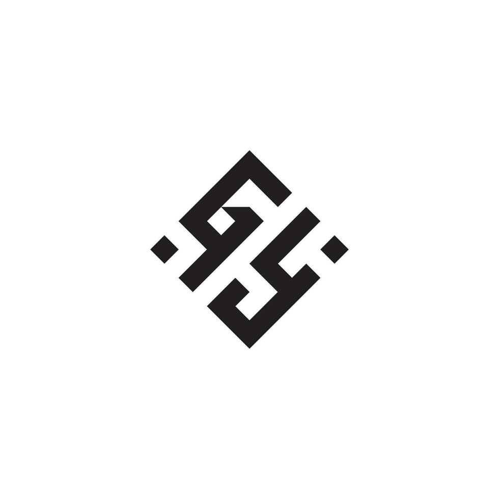 yg geométrico logotipo inicial conceito com Alto qualidade logotipo Projeto vetor
