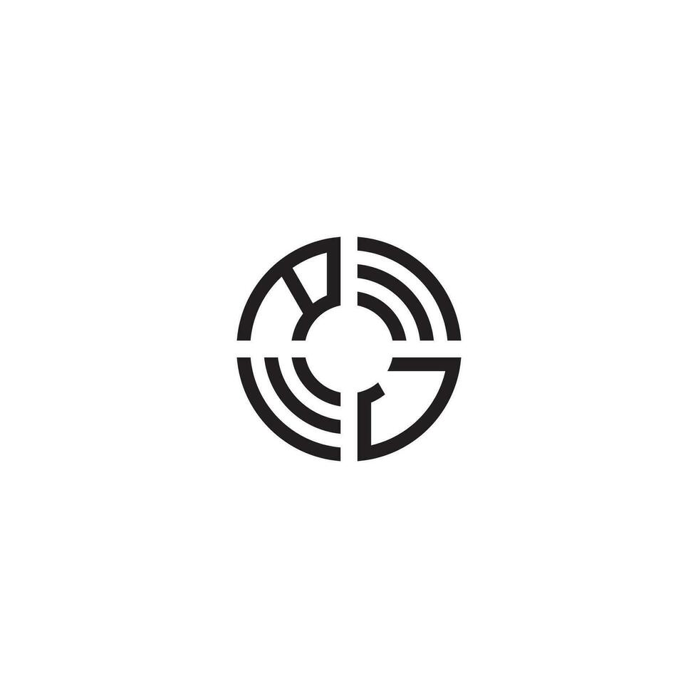ja círculo linha logotipo inicial conceito com Alto qualidade logotipo Projeto vetor